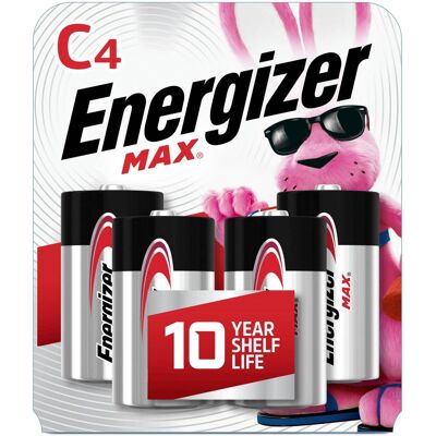 Energizer - MAX C Batteries (4 Pack), C Cell Alkaline Batteries Energizer - MAX C Batteries (4 Pack), C Cell Alkaline Batteries