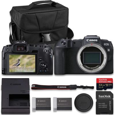 Bundle - Canon - EOS RP Camera with Extra Battery, 64GB Memory Card & Case - Black Bundle - Canon - EOS RP Camera with Extra Battery, 64GB Memory Card & Case - Black