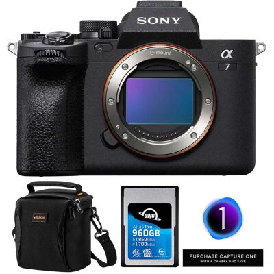 Bundle - Sony - Alpha a7 IV Mirrorless Camera, with 960GB Memory Card, Capture One Pro Software and Shoulder Bag Bundle - Sony - Alpha a7 IV Mirrorless Camera, with 960GB Memory Card, Capture One Pro Software and Shoulder Bag