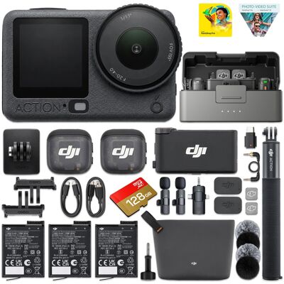 Bundle - Osmo Action 6 Adventure Combo with DJI Mic 3 2-Person Wireless System 8K, 1/1.1" Sensor, 32-Bit Float Audio - Gray Bundle - Osmo Action 6 Adventure Combo with DJI Mic 3 2-Person Wireless System 8K, 1/1.1" Sensor, 32-Bit Float Audio - Gray