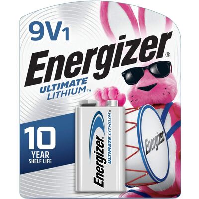 Energizer - Ultimate Lithium 9V Batteries (1 Pack), Lithium 9 Volt Batteries Energizer - Ultimate Lithium 9V Batteries (1 Pack), Lithium 9 Volt Batteries
