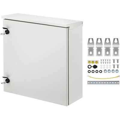 VEVOR - Electrical Enclosure, 24 x 24 x 8 in, NEMA 4 Outdoor Enclosure, IP66 Waterproof & Dustproof Cold-Rolled Carbon Steel - White VEVOR - Electrical Enclosure, 24 x 24 x 8 in, NEMA 4 Outdoor Enclosure, IP66 Waterproof & Dustproof Cold-Rolled Carbon Steel - White