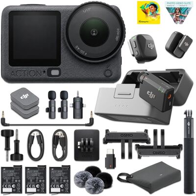 Bundle - Osmo Action 6 Adventure Combo & DJI Mic Mini 2-Person Wireless System for Interviews 8K, 1/1.1" Sensor, Variable - Gray Bundle - Osmo Action 6 Adventure Combo & DJI Mic Mini 2-Person Wireless System for Interviews 8K, 1/1.1" Sensor, Variable - Gray