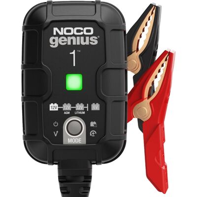 NOCO - GENIUS1: 1A Smart Battery Charger – 6V/12V – Automatic Maintainer & Trickle Charger – For Lead-Acid & Lithium NOCO - GENIUS1: 1A Smart Battery Charger – 6V/12V – Automatic Maintainer & Trickle Charger – For Lead-Acid & Lithium