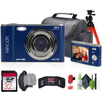 Konica Minolta Bundle - Minolta - MND20 44 MP / 2.7K Ultra HD Digital Camera - Blue Konica Minolta Bundle - Minolta - MND20 44 MP / 2.7K Ultra HD Digital Camera - Blue