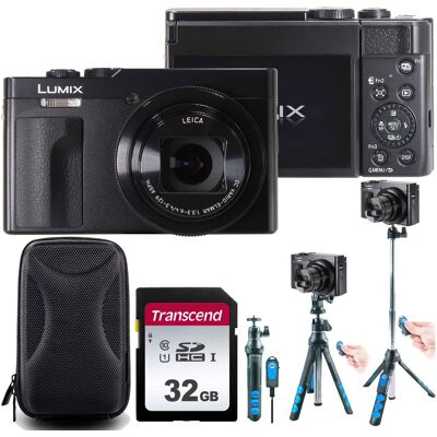 Panasonic - Lumix ZS99 30X Optical Zoom Digital Camera Best Travel Kit - Black Panasonic - Lumix ZS99 30X Optical Zoom Digital Camera Best Travel Kit - Black