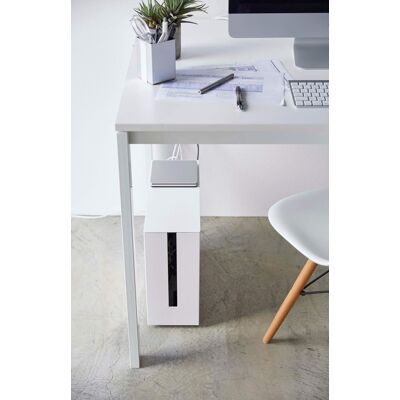 Yamazaki Home - Rolling Cable Management Box - Steel Yamazaki Home - Rolling Cable Management Box - Steel