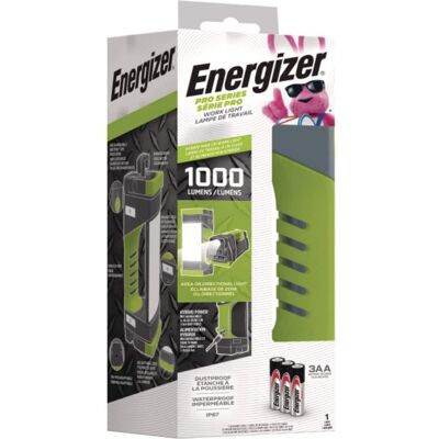 Energizer - ENYPWL31 Rechargeable Lithium-Ion Pro Series Work Light with 3 AA Batteries - Gray/Green Energizer - ENYPWL31 Rechargeable Lithium-Ion Pro Series Work Light with 3 AA Batteries - Gray/Green