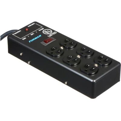 Furman - Pro Plug 6-Outlet Power Block with Surge Protection - Black Furman - Pro Plug 6-Outlet Power Block with Surge Protection - Black