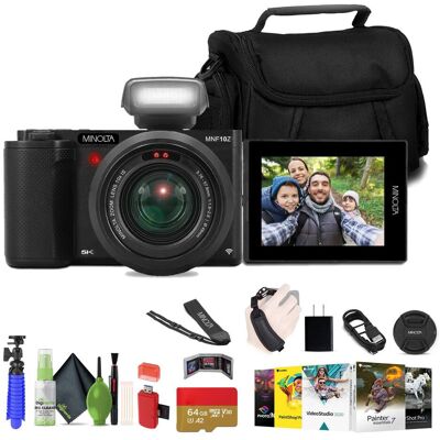 Konica Minolta Bundle - Minolta - 72MP Camera w/10x Optical Zoom, Black Konica Minolta Bundle - Minolta - 72MP Camera w/10x Optical Zoom, Black