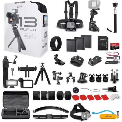Bundle - GoPro - HERO13 Creator Edition - Action Camera + 64GB + 50 Piece Kit + 2 Batteries Bundle - GoPro - HERO13 Creator Edition - Action Camera + 64GB + 50 Piece Kit + 2 Batteries