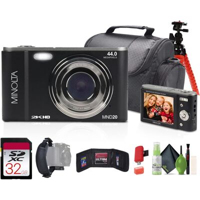 Konica Minolta Bundle - Minolta - MND20 44 MP / 2.7K Ultra HD Digital Camera - Black Konica Minolta Bundle - Minolta - MND20 44 MP / 2.7K Ultra HD Digital Camera - Black