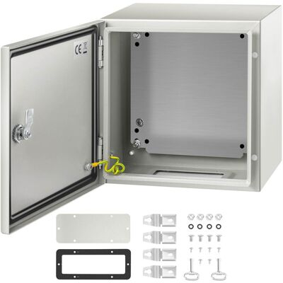 VEVOR - NEMA Steel Enclosure, 12 x 12 x 8 in, NEMA 4X Steel Electrical Box, IP66 Waterproof & Dustproof - Gray White VEVOR - NEMA Steel Enclosure, 12 x 12 x 8 in, NEMA 4X Steel Electrical Box, IP66 Waterproof & Dustproof - Gray White