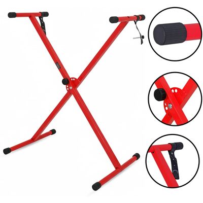 5 CORE - Keyboard Stand X Shape Adjustable Foldable Portable Key Board Stands w Locking Strap 5 CORE - Keyboard Stand X Shape Adjustable Foldable Portable Key Board Stands w Locking Strap