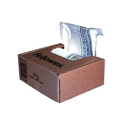 Fellowes - Shredder Bags 7 Gal., 100/Box - Clear Fellowes - Shredder Bags 7 Gal., 100/Box - Clear