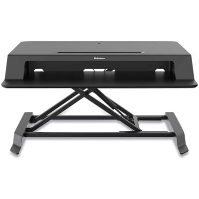 Fellowes - Mfg Co. 8215001 Lotus LT 34.38 in. x 28.38 in. x 7.62 in. Sit-Stand Workstation - Black Fellowes - Mfg Co. 8215001 Lotus LT 34.38 in. x 28.38 in. x 7.62 in. Sit-Stand Workstation - Black