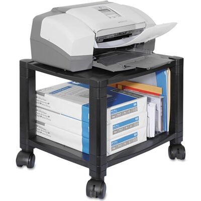 KanTek - PS510 17 in. x 13-1/4 in. x 14-1/8 in. Two-Shelf Mobile Printer Stand - Black KanTek - PS510 17 in. x 13-1/4 in. x 14-1/8 in. Two-Shelf Mobile Printer Stand - Black