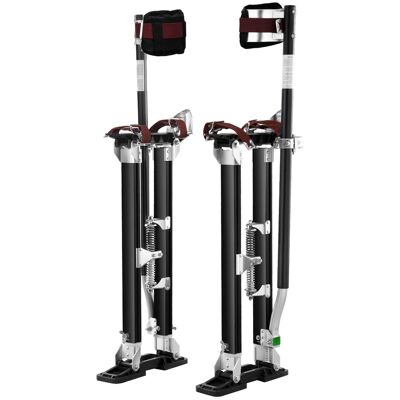 VEVOR - Drywall Stilts, 24''-40'' Adjustable Aluminum Tool Stilts with Protective Knee Pads, Durable and Non-slip Work Stilts - Black VEVOR - Drywall Stilts, 24''-40'' Adjustable Aluminum Tool Stilts with Protective Knee Pads, Durable and Non-slip Work Stilts - Black