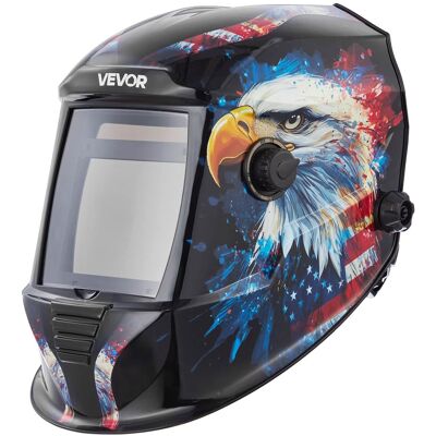 VEVOR - Welding Helmet Auto Darkening, 3.94" x 3.15" True Color Welding Hood, 1/1/1/1 Solar-Powered Welder Mask 4 Arc Sensors - Black,Blue,White VEVOR - Welding Helmet Auto Darkening, 3.94" x 3.15" True Color Welding Hood, 1/1/1/1 Solar-Powered Welder Mask 4 Arc Sensors - Black,Blue,White