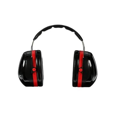 3M - Peltor Optime 105 Over-the Head Earmuffs, 27 dB - Black/Red 3M - Peltor Optime 105 Over-the Head Earmuffs, 27 dB - Black/Red