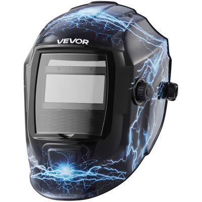 VEVOR - Welding Helmet Auto Darkening, 3.66" x 1.69" True Color Welding Hood, Solar Powered Welder Mask 2 Arc Sensors - Blue-black VEVOR - Welding Helmet Auto Darkening, 3.66" x 1.69" True Color Welding Hood, Solar Powered Welder Mask 2 Arc Sensors - Blue-black