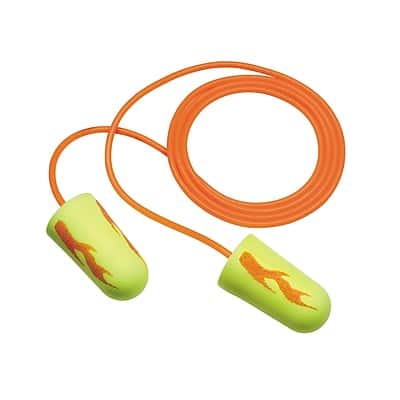 3M - E-A-Rsoft Neon Blasts Corded Earplugs, NRR 33 dB, 200/Pack - Orange/Yellow 3M - E-A-Rsoft Neon Blasts Corded Earplugs, NRR 33 dB, 200/Pack - Orange/Yellow