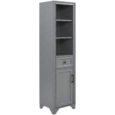 Crosley Furniture - Tara Linen Storage Cabinet - Gray Crosley Furniture - Tara Linen Storage Cabinet - Gray