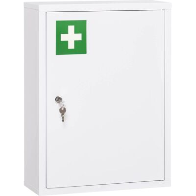 Kleankin - x 21" Lockable Medicine Cabinet - White Kleankin - x 21" Lockable Medicine Cabinet - White