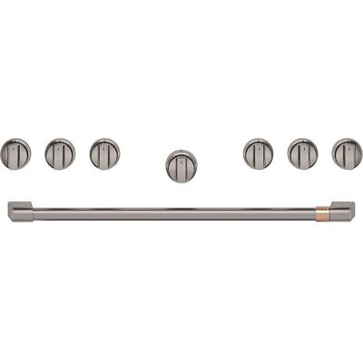 Café - Handle and Knob Set for 36" Pro Range and Rangetop - Brushed Black Café - Handle and Knob Set for 36" Pro Range and Rangetop - Brushed Black