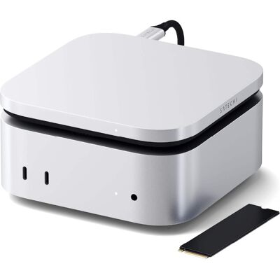 Satechi - USB4 NVMe SSD Enclosure for Mac mini M4 - 40Gbps, Up to 8TB, Thunderbolt 5/4 Compatible, 2230/2242/2260/2280 - Silver Satechi - USB4 NVMe SSD Enclosure for Mac mini M4 - 40Gbps, Up to 8TB, Thunderbolt 5/4 Compatible, 2230/2242/2260/2280 - Silver