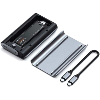 Satechi - USB4 NVMe M.2 SSD Pro Enclosure - 40Gbps, Up to 16TB, Aluminum Tool-Free, UASP Trim for 2230/2242/2260/2280 - Space Gray Satechi - USB4 NVMe M.2 SSD Pro Enclosure - 40Gbps, Up to 16TB, Aluminum Tool-Free, UASP Trim for 2230/2242/2260/2280 - Space Gray