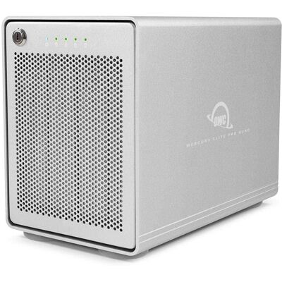 OWC - Mercury Elite Pro Quad RAID Ready (JBOD) 4-Bay Storage Enclosure - Silver OWC - Mercury Elite Pro Quad RAID Ready (JBOD) 4-Bay Storage Enclosure - Silver
