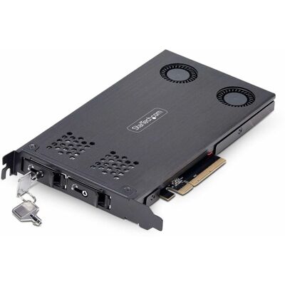 Startech - Dual-Bay M.2 NVMe SSD to PCIe x8 Removable Mobile Rack Startech - Dual-Bay M.2 NVMe SSD to PCIe x8 Removable Mobile Rack