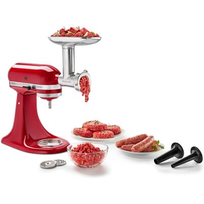 KitchenAid - Metal Food Grinder Attachment - Silver KitchenAid - Metal Food Grinder Attachment - Silver