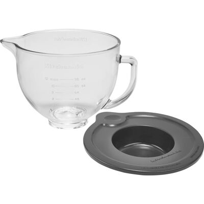 5-Qt. Glass Bowl with Lid for KitchenAid Tilt-Head Stand Mixers - Clear 5-Qt. Glass Bowl with Lid for KitchenAid Tilt-Head Stand Mixers - Clear