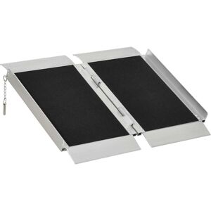 Homcom - 2' Skidproof Portable Wheelchair Ramp for Home, Steps, Doorways, Carpeted Foldable Handicap Ramp - Black Homcom - 2' Skidproof Portable Wheelchair Ramp for Home, Steps, Doorways, Carpeted Foldable Handicap Ramp - Black