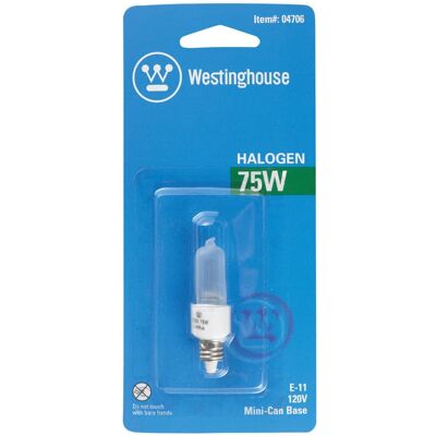 Westinghouse - 75 W T4 Decorative Halogen Bulb 1,050 lm White 1 pk Westinghouse - 75 W T4 Decorative Halogen Bulb 1,050 lm White 1 pk