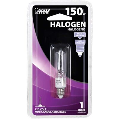 FEIT ELECTRIC - 150 W T4 Decorative Halogen Bulb 2200 lm Bright White 1 pk FEIT ELECTRIC - 150 W T4 Decorative Halogen Bulb 2200 lm Bright White 1 pk