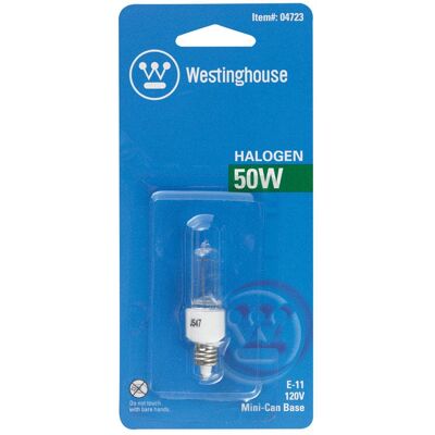 Westinghouse - 50 W T4 Specialty Halogen Bulb 600 lm Bright White 1 pk Westinghouse - 50 W T4 Specialty Halogen Bulb 600 lm Bright White 1 pk
