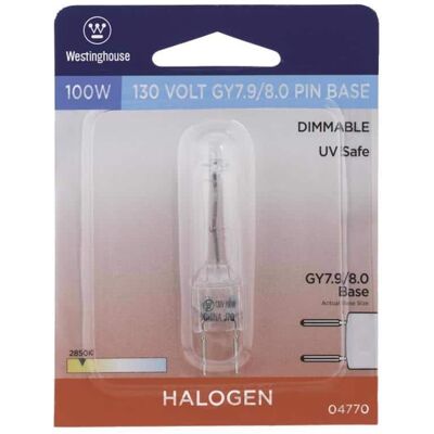 Westinghouse - 100 W T4 Decorative Halogen Bulb 1400 lm Bright White 1 pk Westinghouse - 100 W T4 Decorative Halogen Bulb 1400 lm Bright White 1 pk