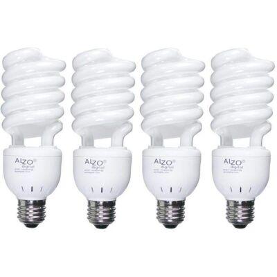 Alzo Digital - 27W 120V CFL Photo Light Bulb, 5500K, 1300 Lumens, Pack of 4 Alzo Digital - 27W 120V CFL Photo Light Bulb, 5500K, 1300 Lumens, Pack of 4