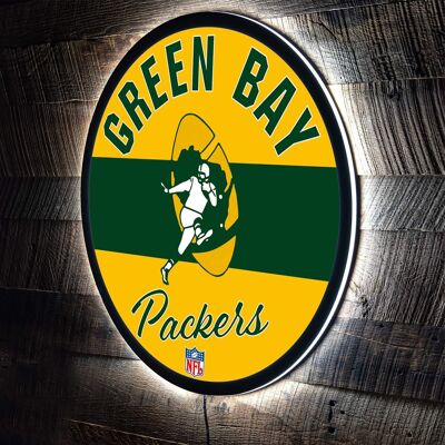 Evergreen Enterprises - Green Bay Packers 23" LED Retro Logo Round Wall Sign - Multicolor Evergreen Enterprises - Green Bay Packers 23" LED Retro Logo Round Wall Sign - Multicolor
