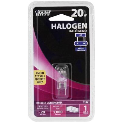 FEIT ELECTRIC - 20 W T4 Specialty Halogen Bulb 180 lm Warm White 1 pk FEIT ELECTRIC - 20 W T4 Specialty Halogen Bulb 180 lm Warm White 1 pk