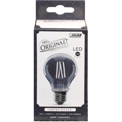 FEIT ELECTRIC - A19 E26 (Medium) LED Bulb Smoke Daylight 25 Watt Equivalence 1 pk FEIT ELECTRIC - A19 E26 (Medium) LED Bulb Smoke Daylight 25 Watt Equivalence 1 pk