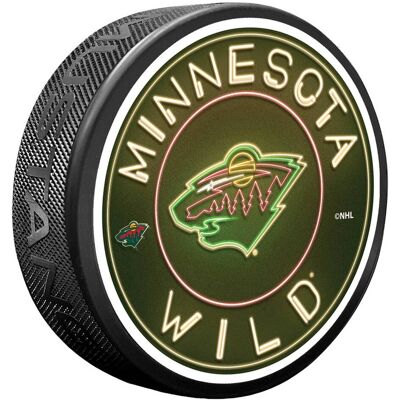Mustang Drinkware - Minnesota Wild Neon Replicated Puck - Multicolor Mustang Drinkware - Minnesota Wild Neon Replicated Puck - Multicolor