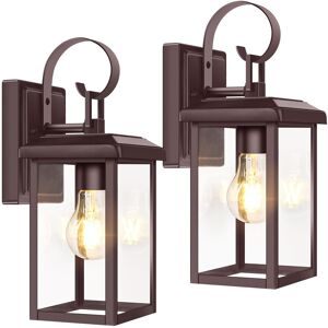 Nordic Hygge - 2-Pack Outdoor Waterproof Wall Light Fixtures in Brown Nordic Hygge - 2-Pack Outdoor Waterproof Wall Light Fixtures in Brown