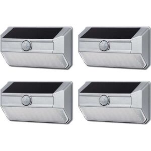 Home Zone Security - ES00947G 4 Pack Solar Wall Pack Light, 800 Lumens, Mesh Link, Motion Detection, Silver Finish Home Zone Security - ES00947G 4 Pack Solar Wall Pack Light, 800 Lumens, Mesh Link, Motion Detection, Silver Finish