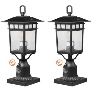 VEVOR - 2 Pack Dusk to Dawn Outdoor Post Light, 15.75 in, Waterproof Lamp Post Light Fixtures - Black VEVOR - 2 Pack Dusk to Dawn Outdoor Post Light, 15.75 in, Waterproof Lamp Post Light Fixtures - Black