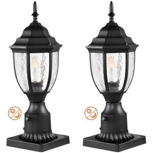 VEVOR - 2 Pack Dusk to Dawn Outdoor Post Light, 15.35 in, Waterproof Lamp Post Light Fixtures - Black VEVOR - 2 Pack Dusk to Dawn Outdoor Post Light, 15.35 in, Waterproof Lamp Post Light Fixtures - Black