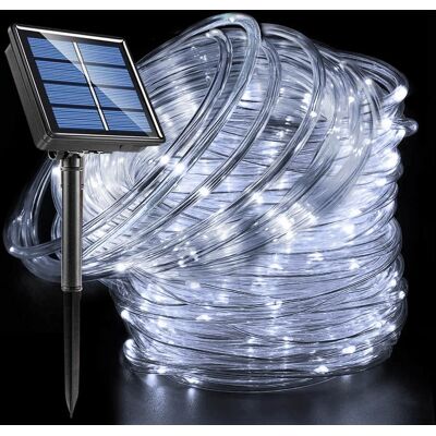 Oumilen - Solar Rope Lights with Remote Control White LED Waterproof Outdoor String Lights Oumilen - Solar Rope Lights with Remote Control White LED Waterproof Outdoor String Lights